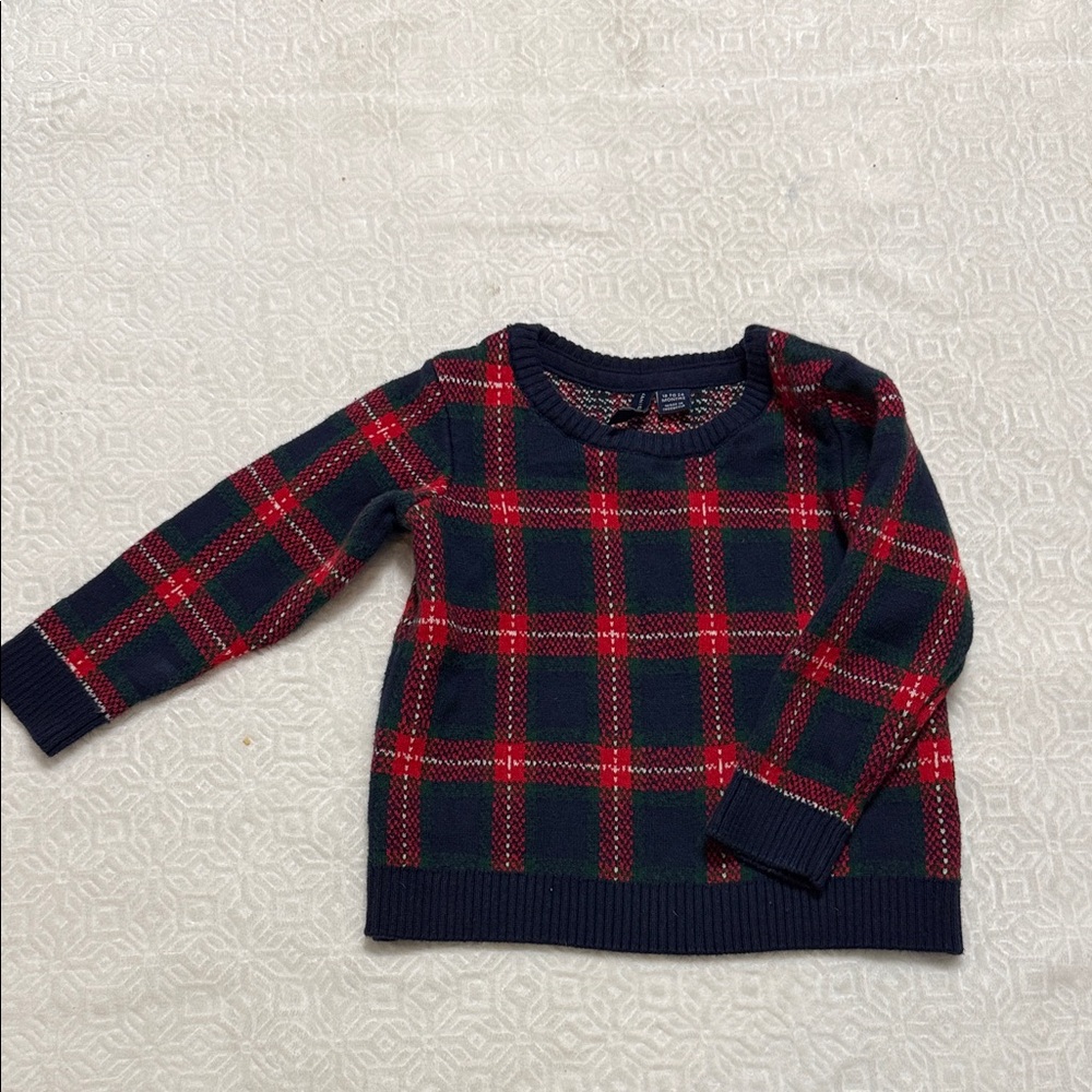 Janie and Jack Tartan Plaid sweater